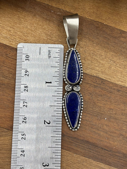 Lapis Pendant #2 by Travis J, Navajo