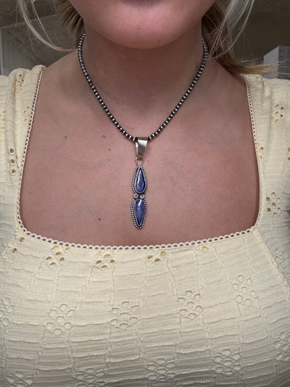 Lapis Pendant #2 by Travis J, Navajo