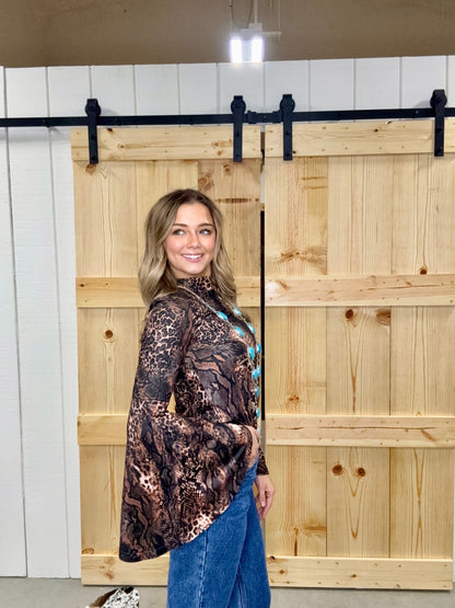 Welcome To The Jungle Bell Sleeve Top