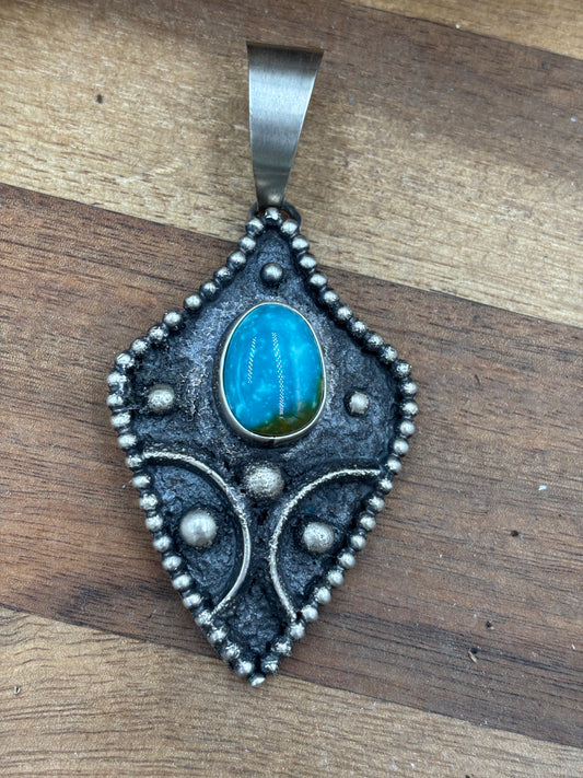 Turquoise Pendant #1 by Randy Billy, Navajo