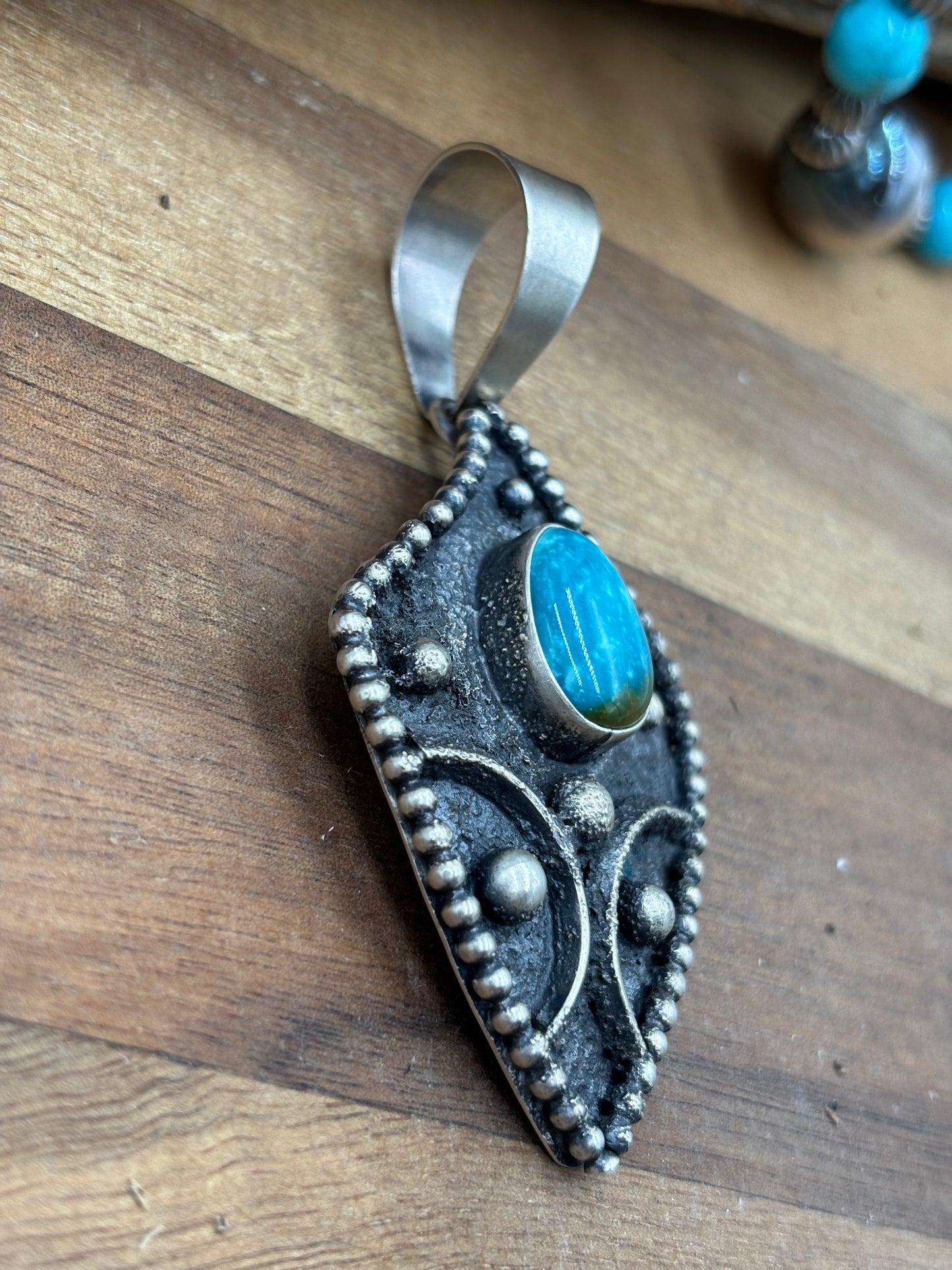 Turquoise Pendant #1 by Randy Billy, Navajo