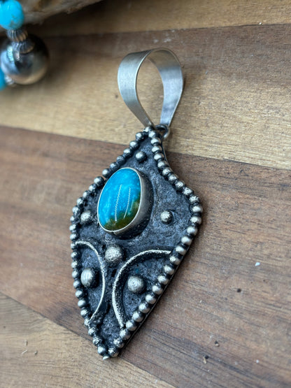 Turquoise Pendant #1 by Randy Billy, Navajo