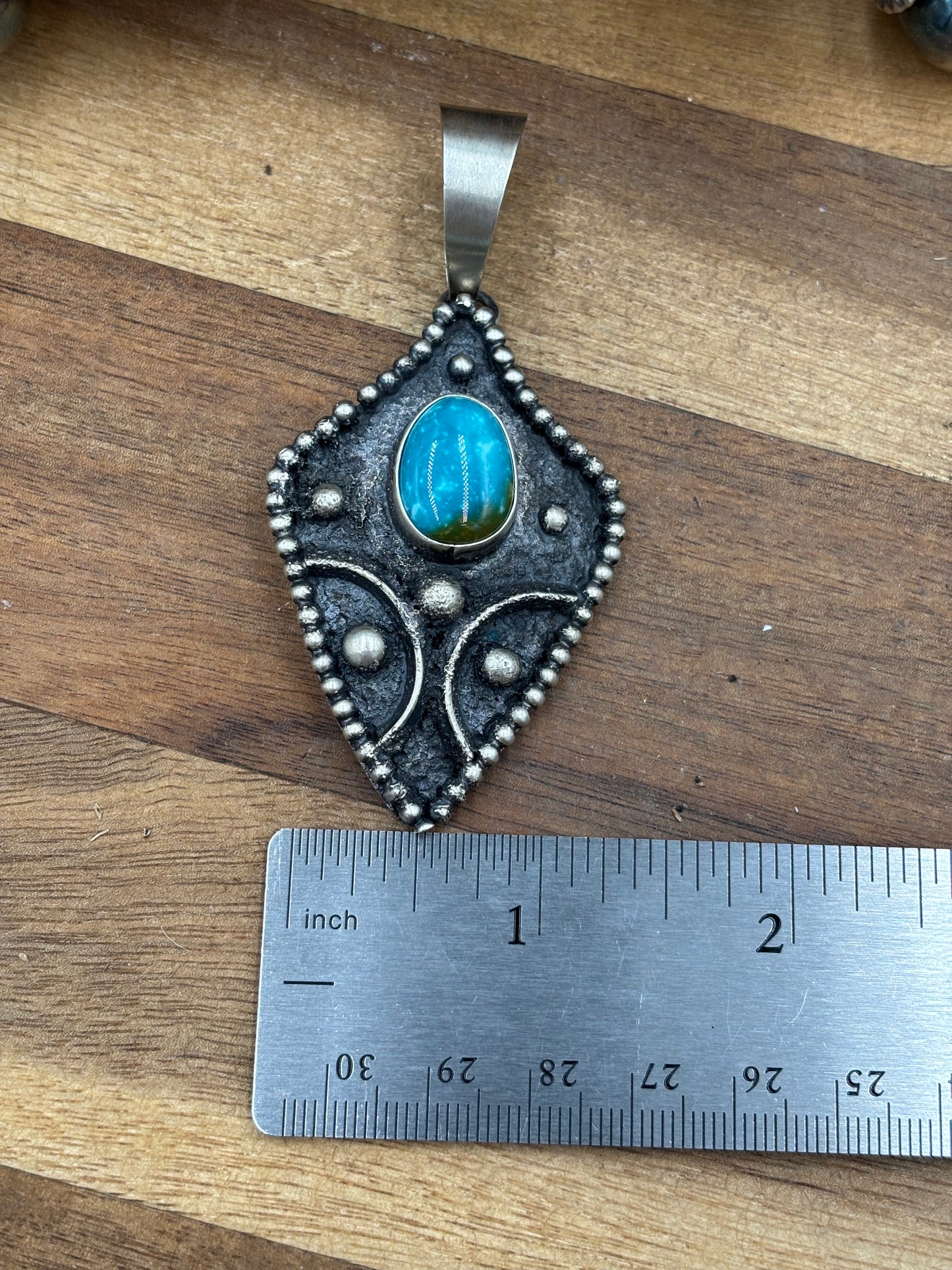 Turquoise Pendant #1 by Randy Billy, Navajo