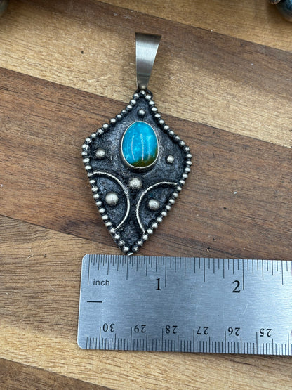 Turquoise Pendant #1 by Randy Billy, Navajo