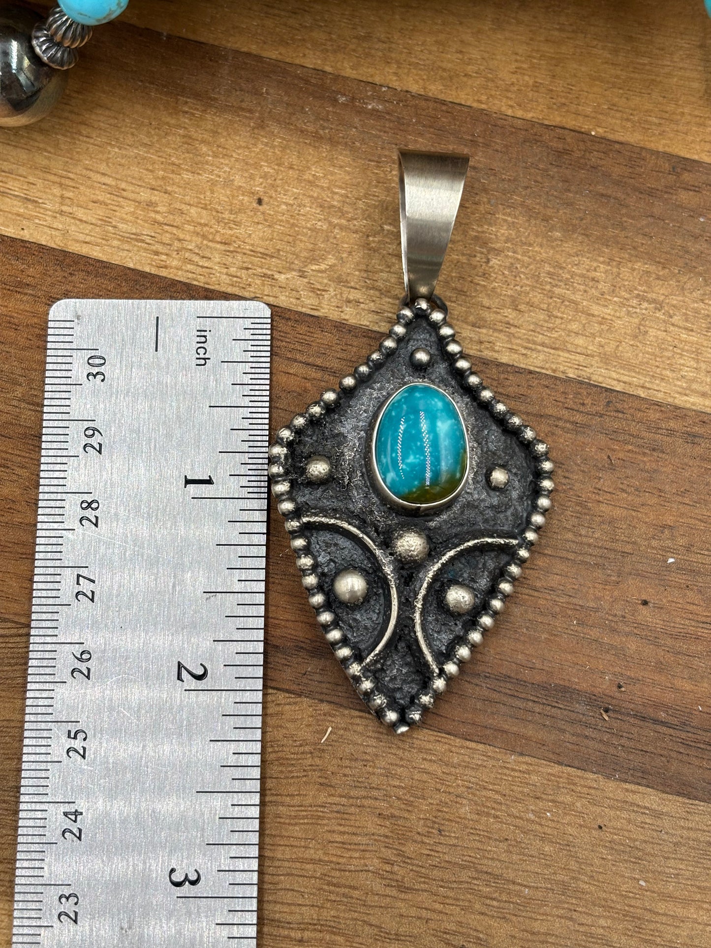 Turquoise Pendant #1 by Randy Billy, Navajo