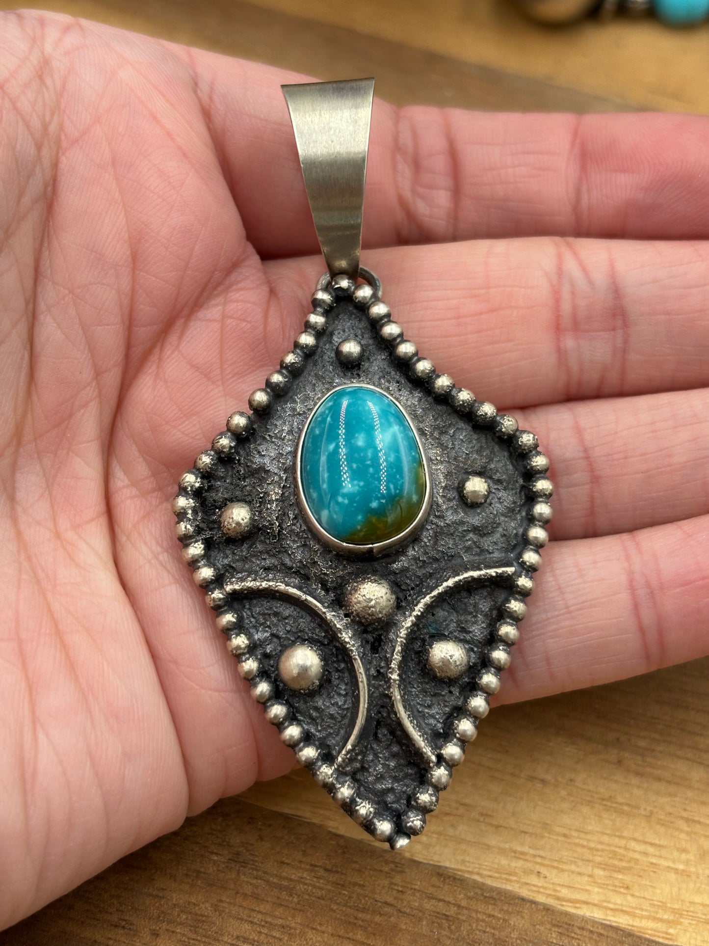 Turquoise Pendant #1 by Randy Billy, Navajo