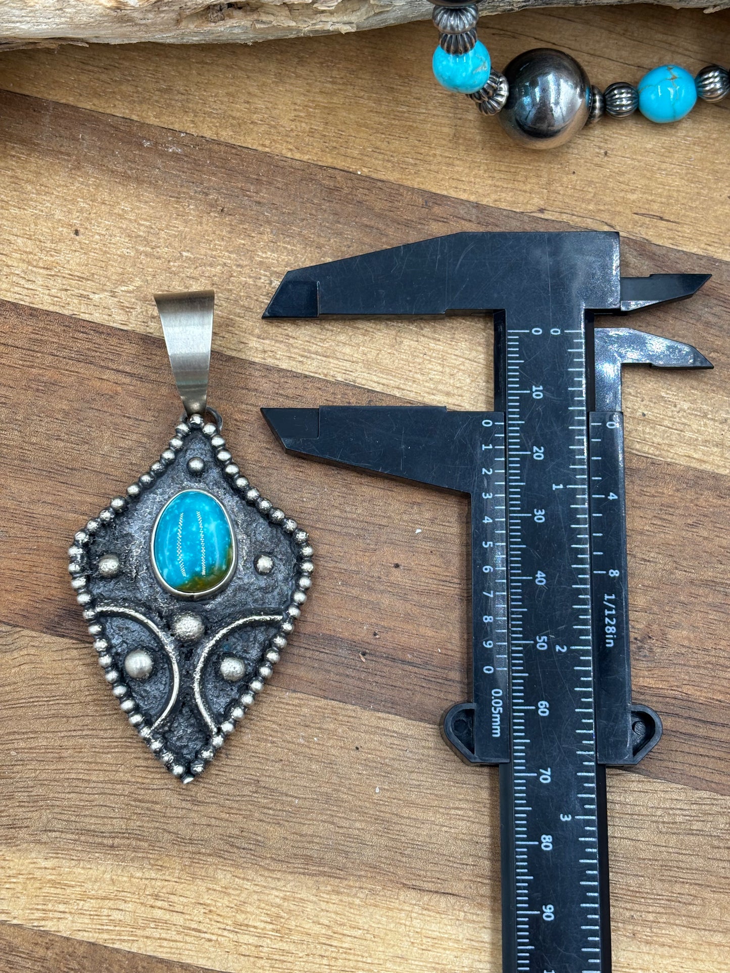 Turquoise Pendant #1 by Randy Billy, Navajo