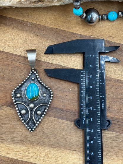 Turquoise Pendant #1 by Randy Billy, Navajo