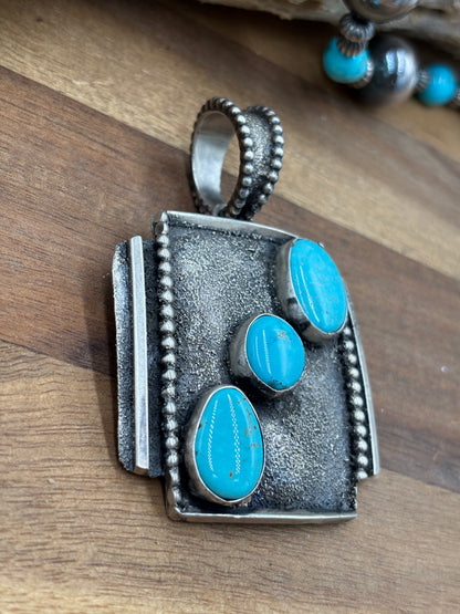 Turquoise Pendant #2 by Randy Billy, Navajo