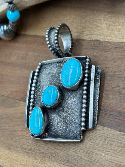 Turquoise Pendant #2 by Randy Billy, Navajo