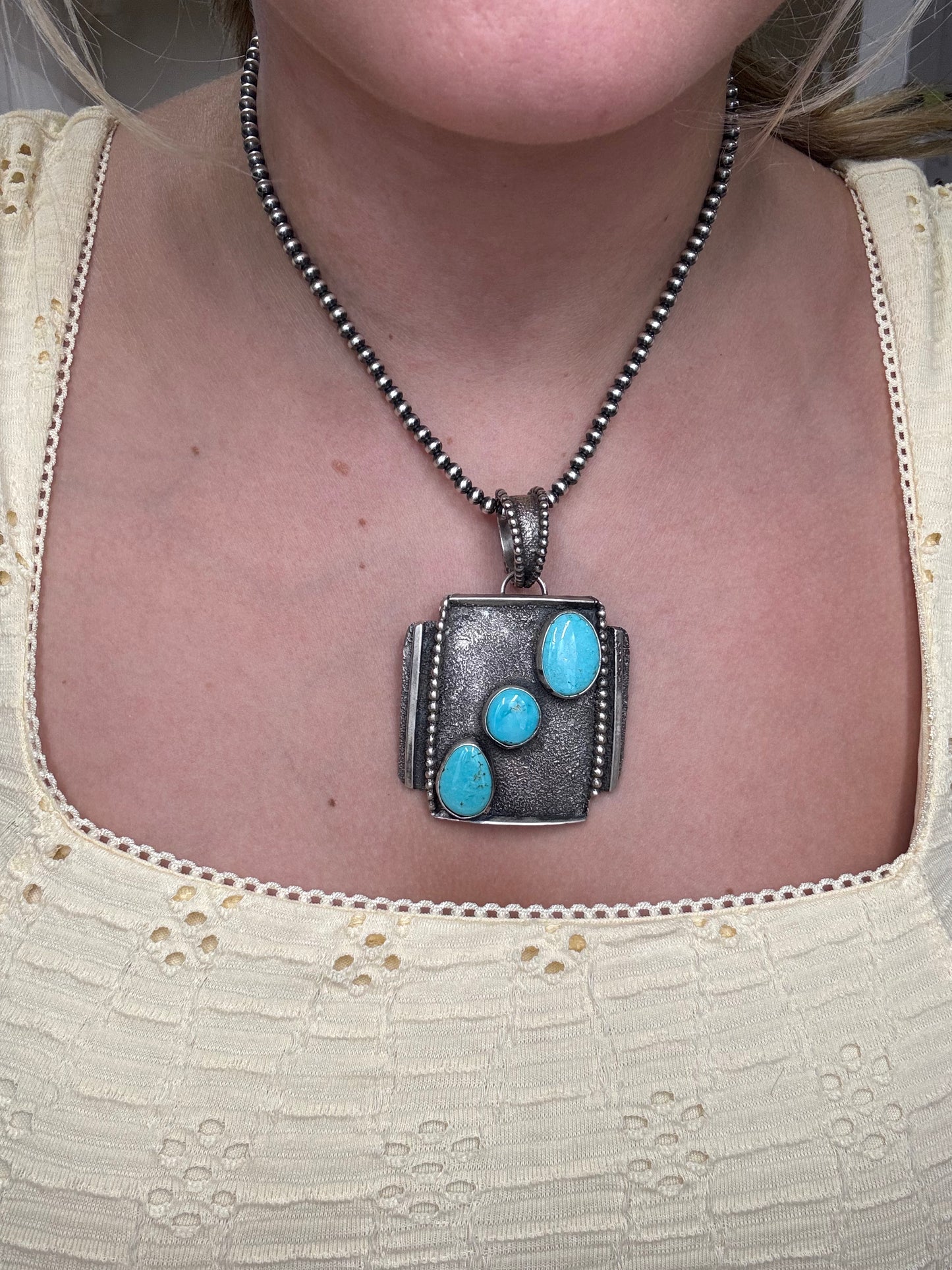 Turquoise Pendant #2 by Randy Billy, Navajo