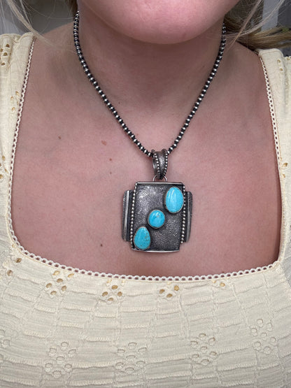 Turquoise Pendant #2 by Randy Billy, Navajo