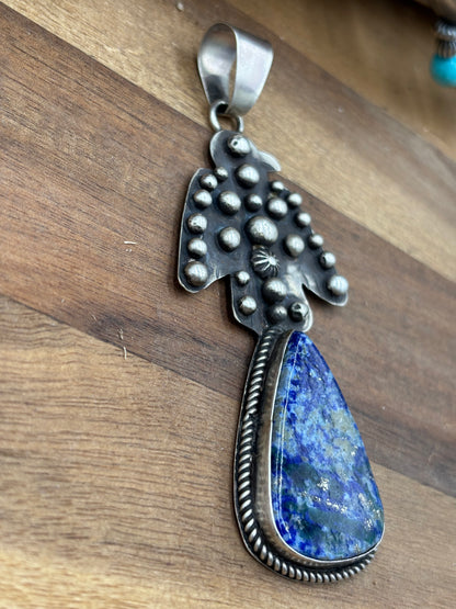 Sodalite Thunderbird Pendant by Miranda Willie, Navajo