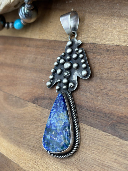 Sodalite Thunderbird Pendant by Miranda Willie, Navajo