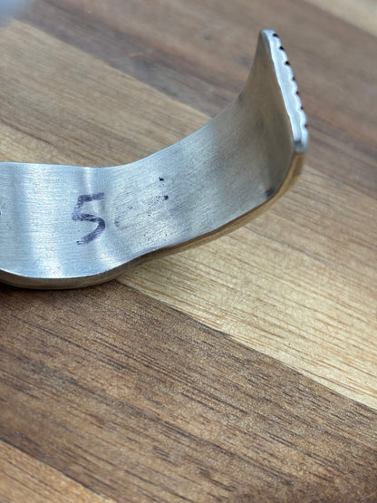 All Silver Cuff #4 by Jerald Tahe, Navajo