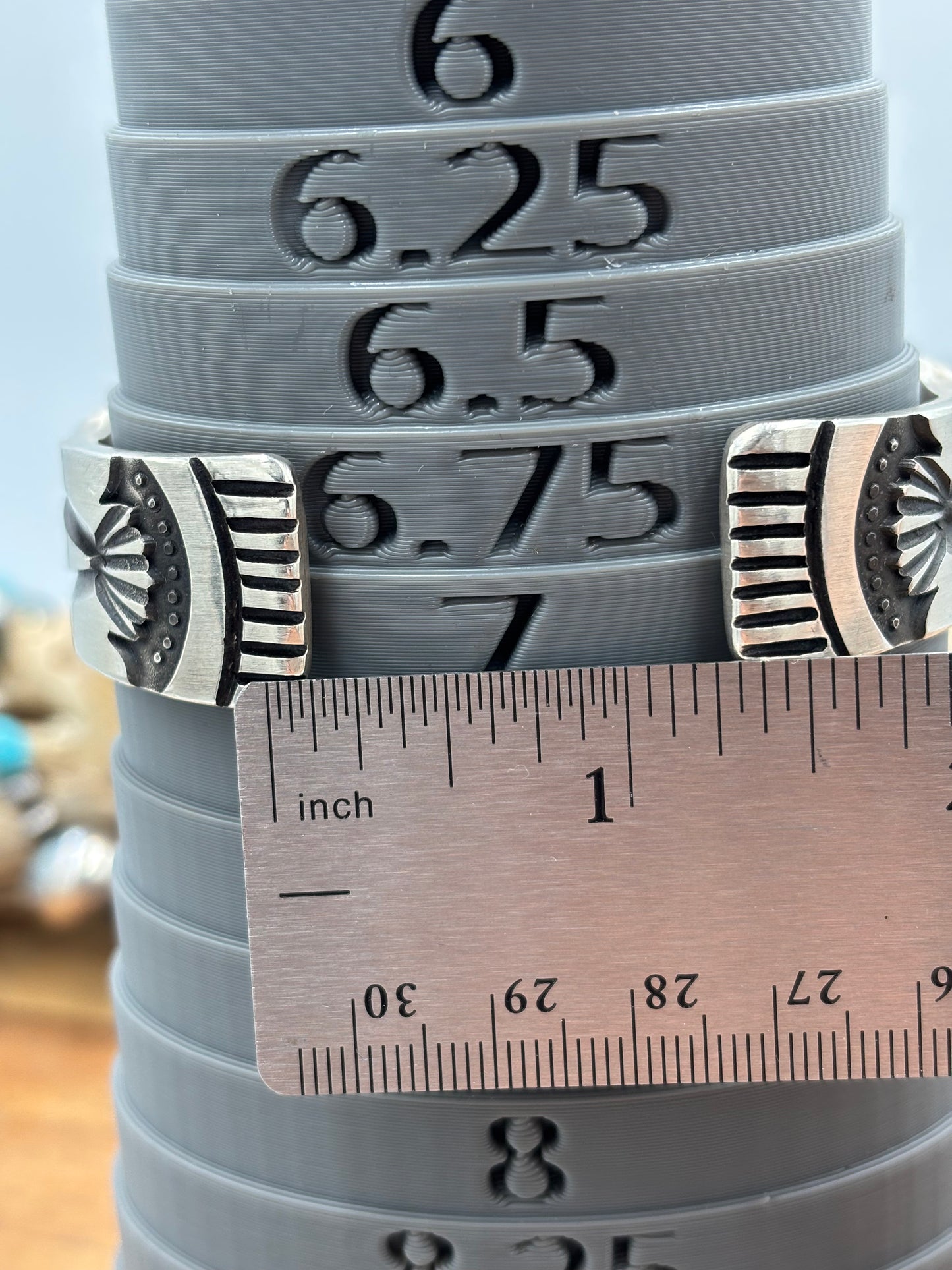 All Silver Cuff #4 by Jerald Tahe, Navajo