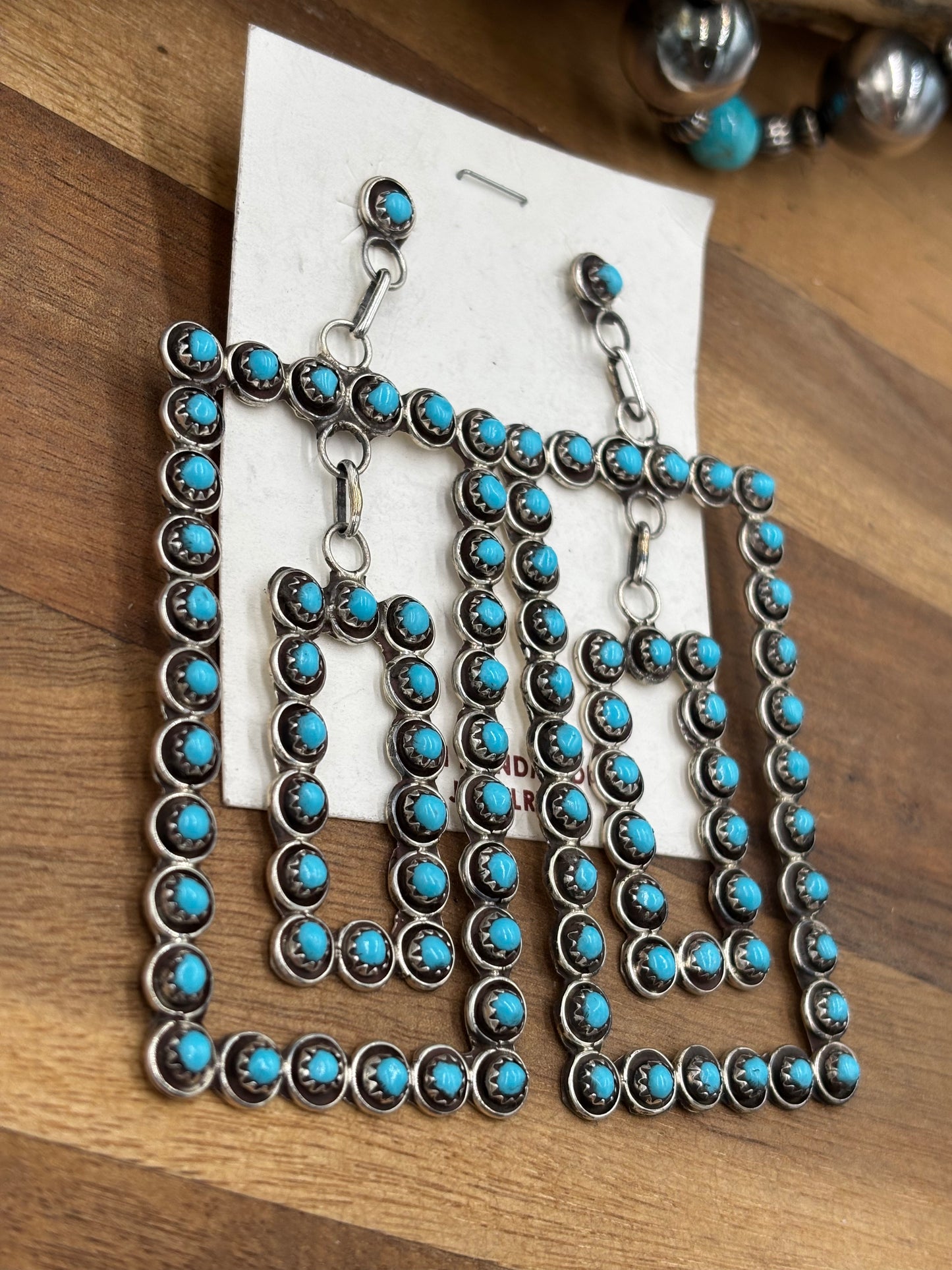 Snakeye Turquoise Zuni Earrings