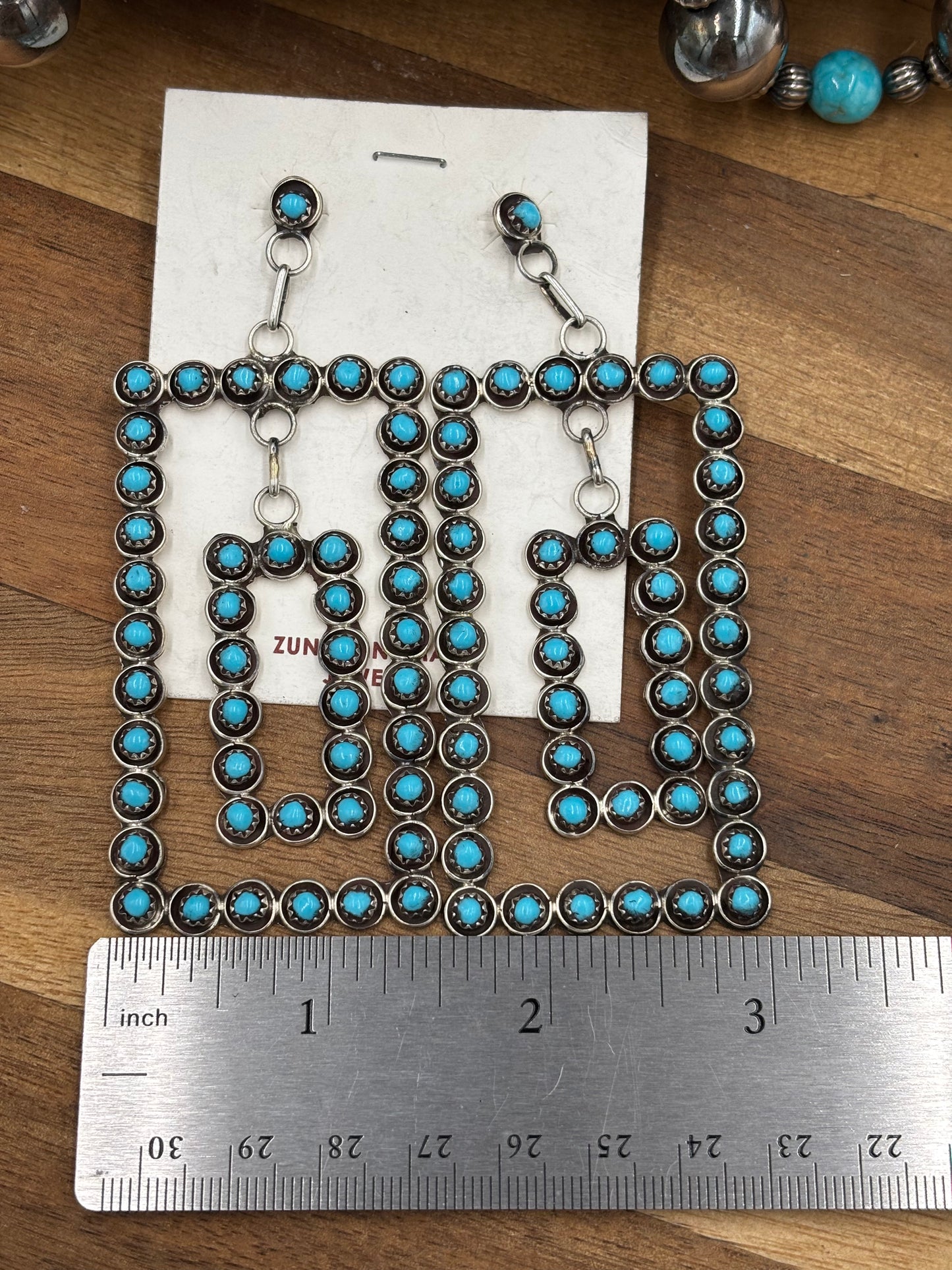 Snakeye Turquoise Zuni Earrings