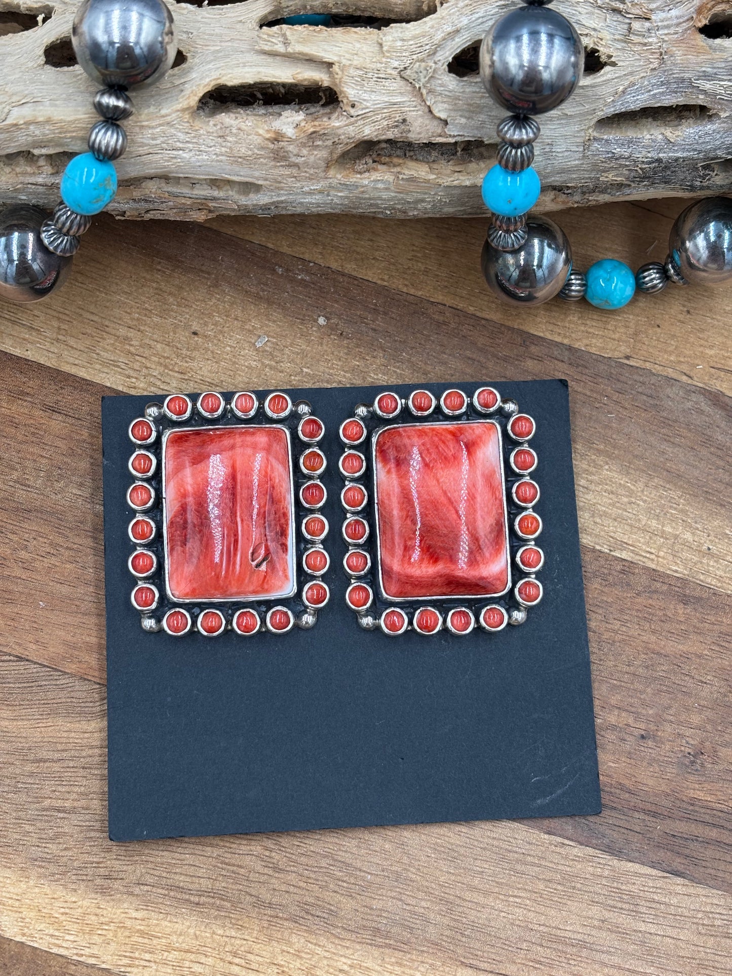 Red Spiny CLIP Earrings #10-911 by Federico Jimenez