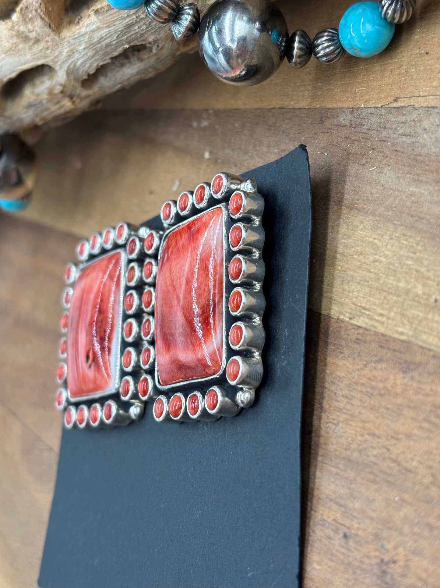 Red Spiny CLIP Earrings #10-911 by Federico Jimenez