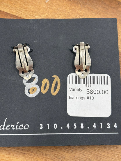 Red Spiny CLIP Earrings #10-911 by Federico Jimenez