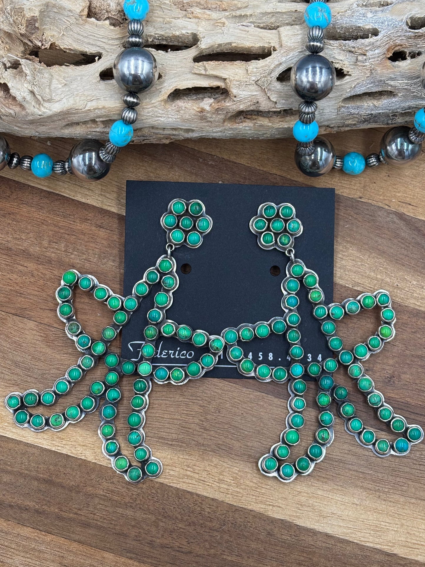 Carico Lake Turquoise Cowboy Star Earrings #1 by Federico Jimenez