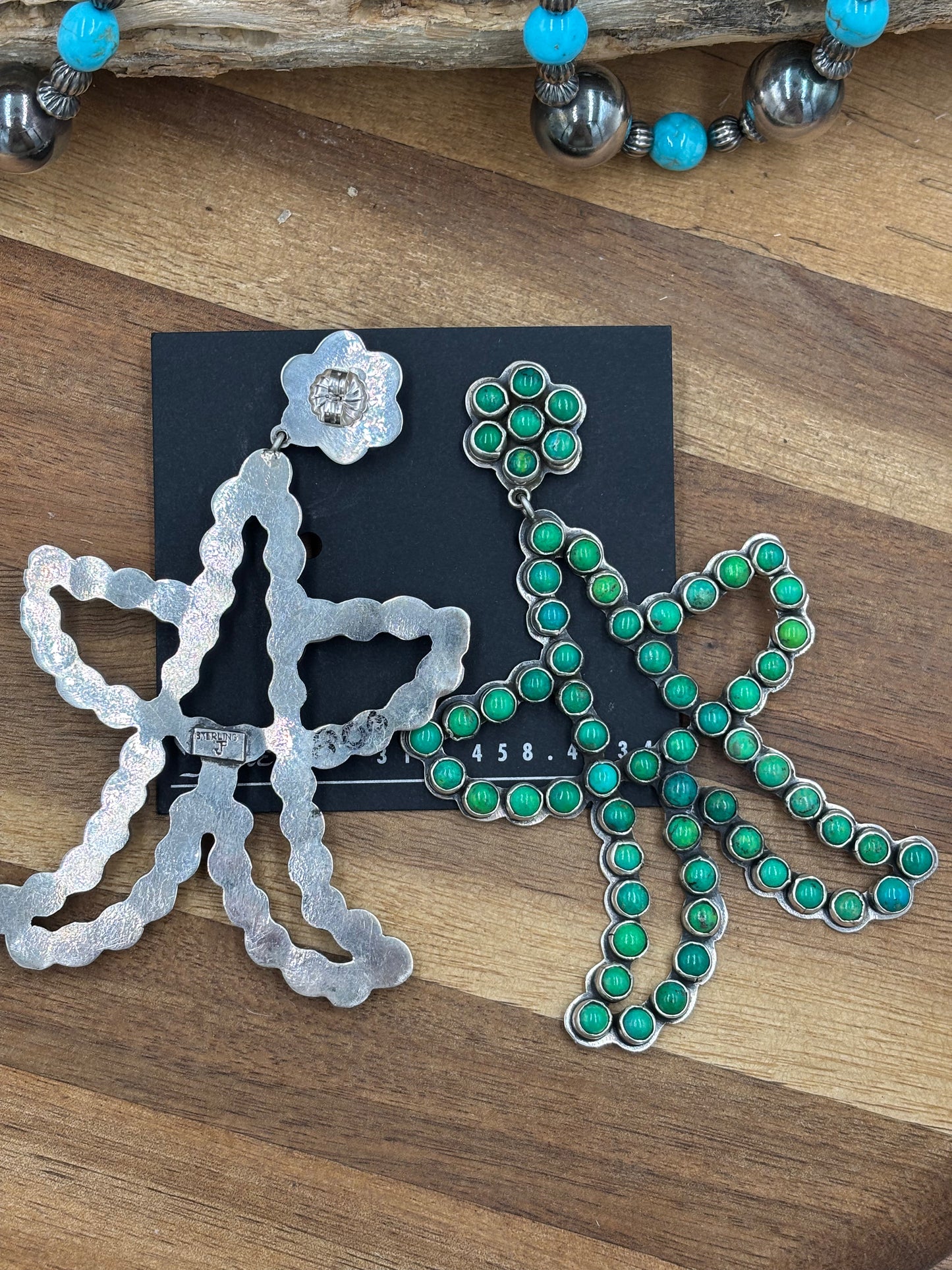 Carico Lake Turquoise Cowboy Star Earrings #1 by Federico Jimenez
