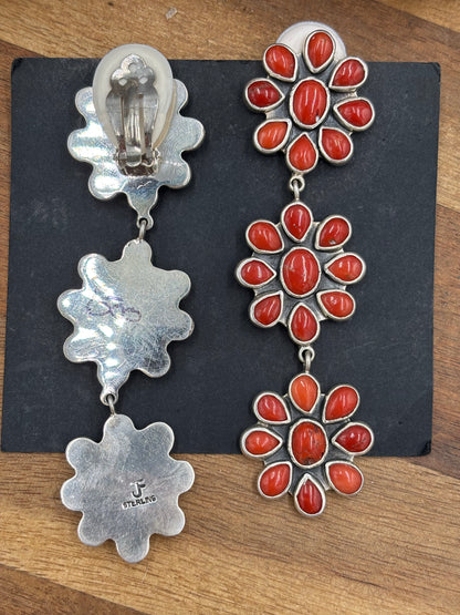 Coral CLIP Earrings #C2-2 by Federico Jimenez