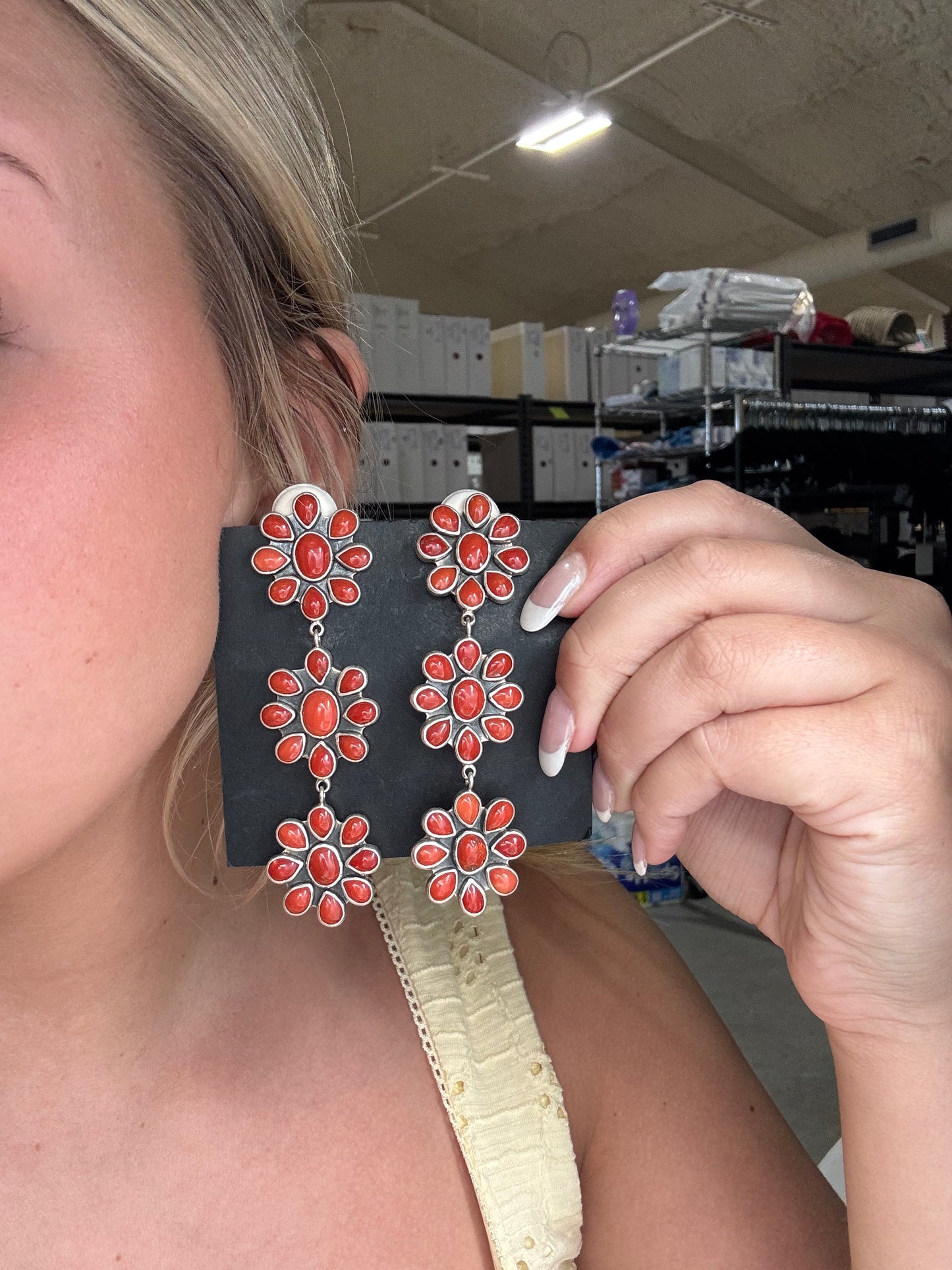 Coral CLIP Earrings #C2-2 by Federico Jimenez