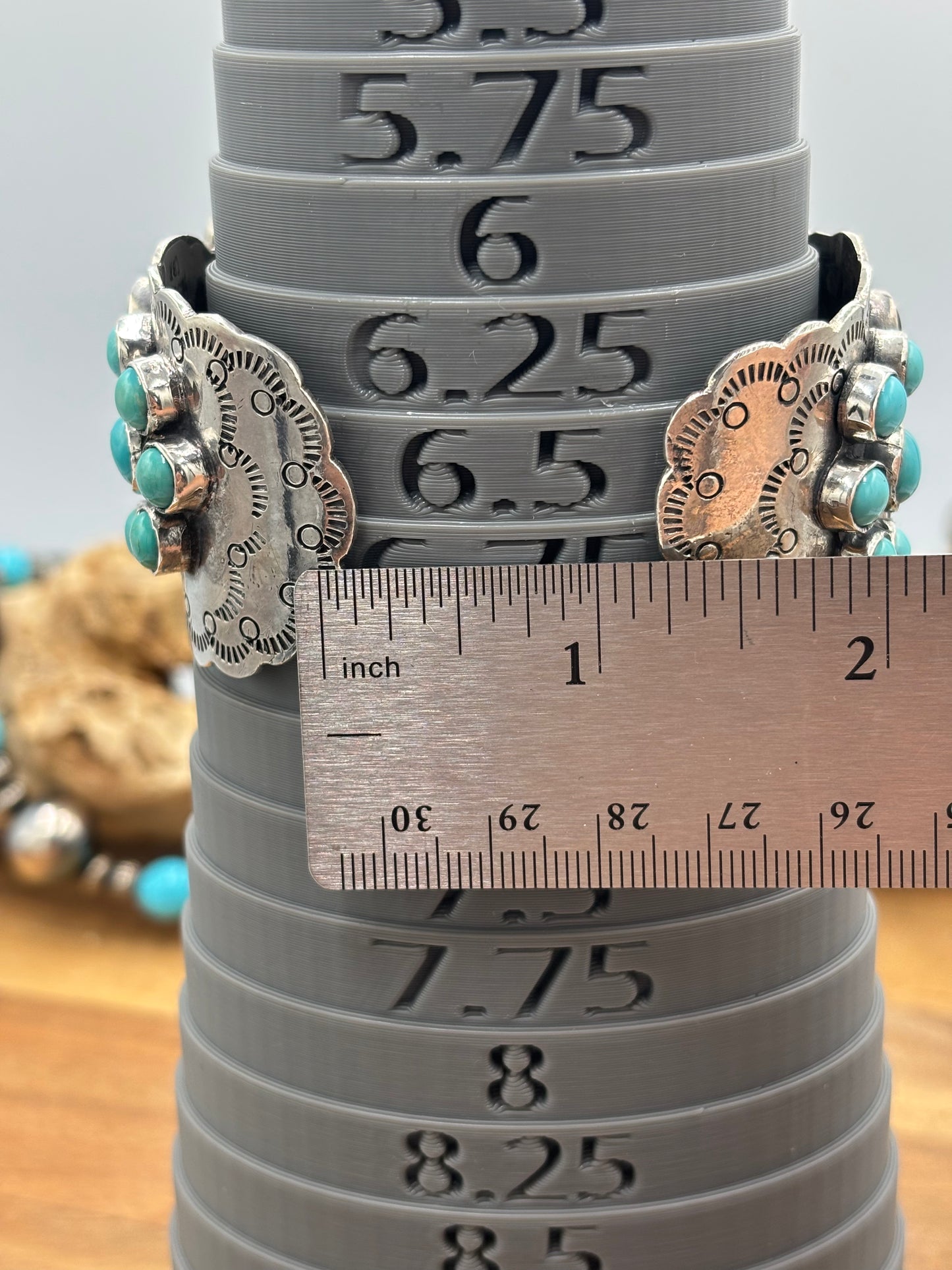 Black Onyx & Turquoise Cuff #2 by Federico Jimenez