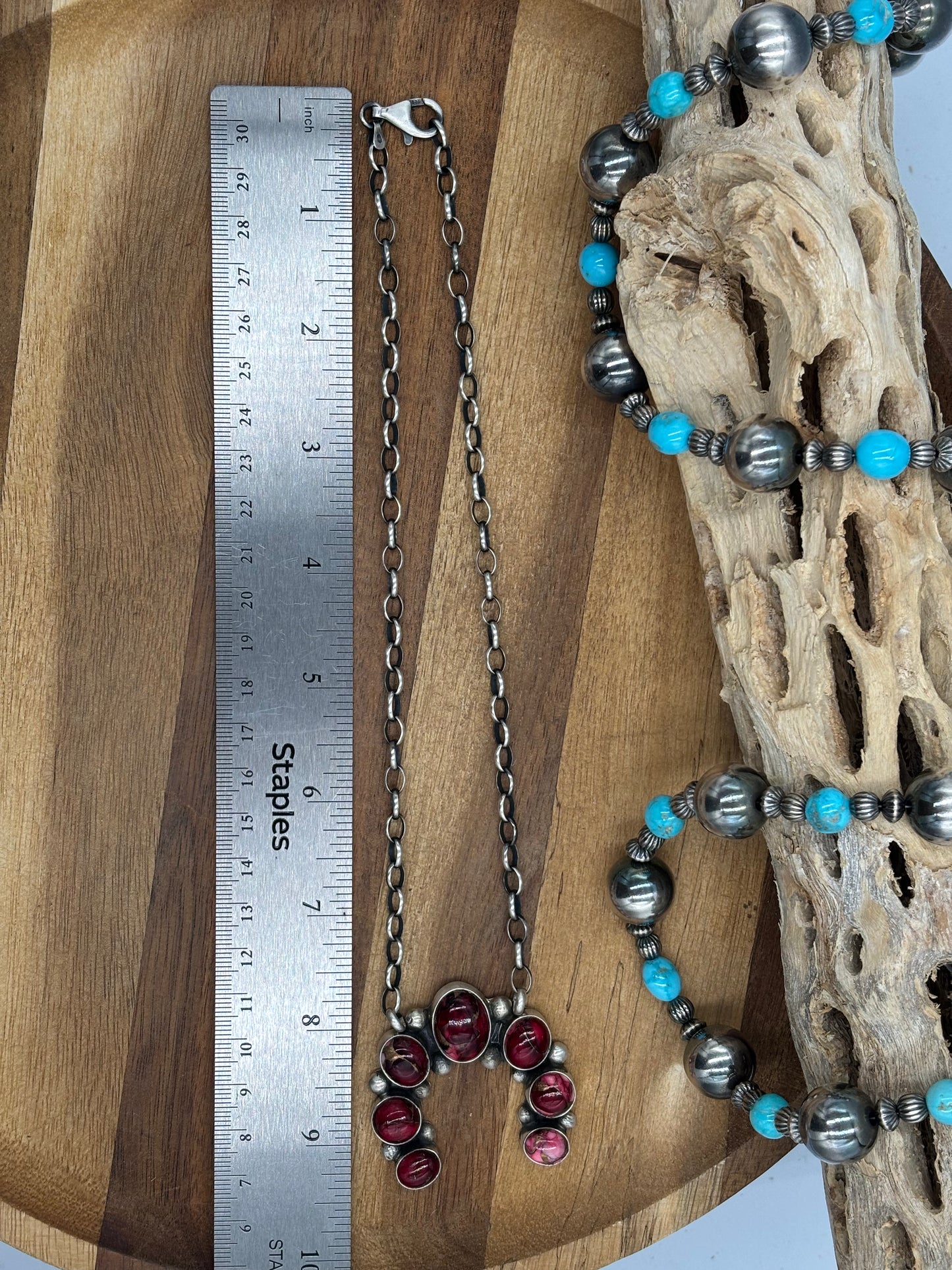 Rose Dahlia Naja Necklace #2 by Augustine Largo, Navajo