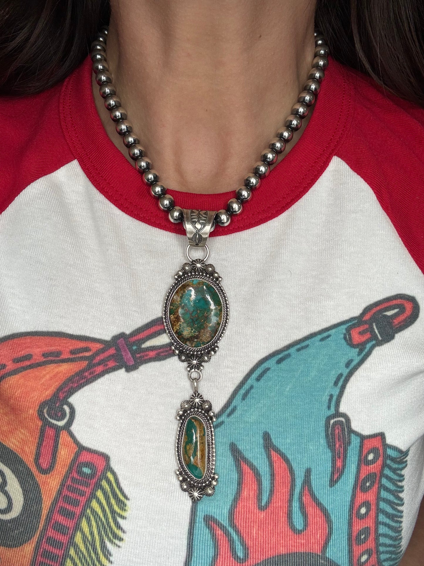 Royston Necklace by Tom Lewis, Navajo