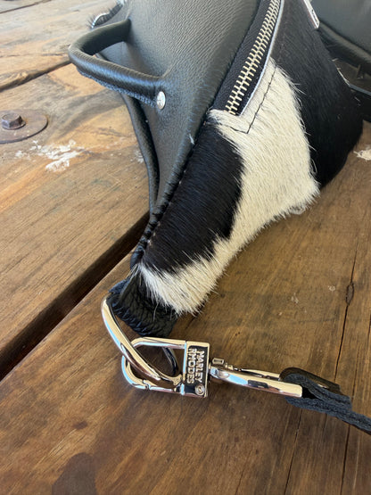 Cowhide Black & White by Harley Rhodes Bum Bag Crossbody