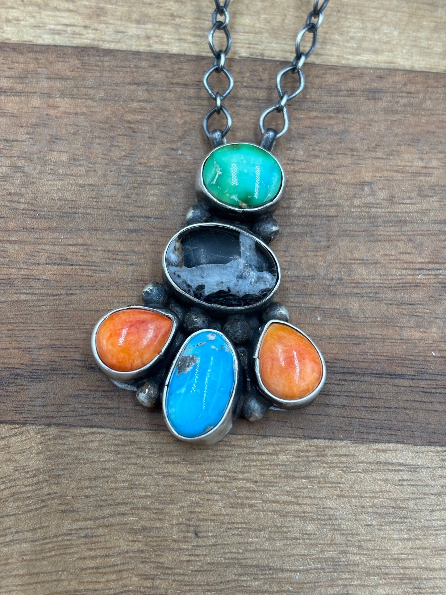 Mixed Stone Necklace by Running Bear, Native