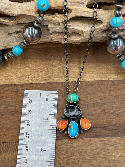 Mixed Stone Necklace by Running Bear, Native