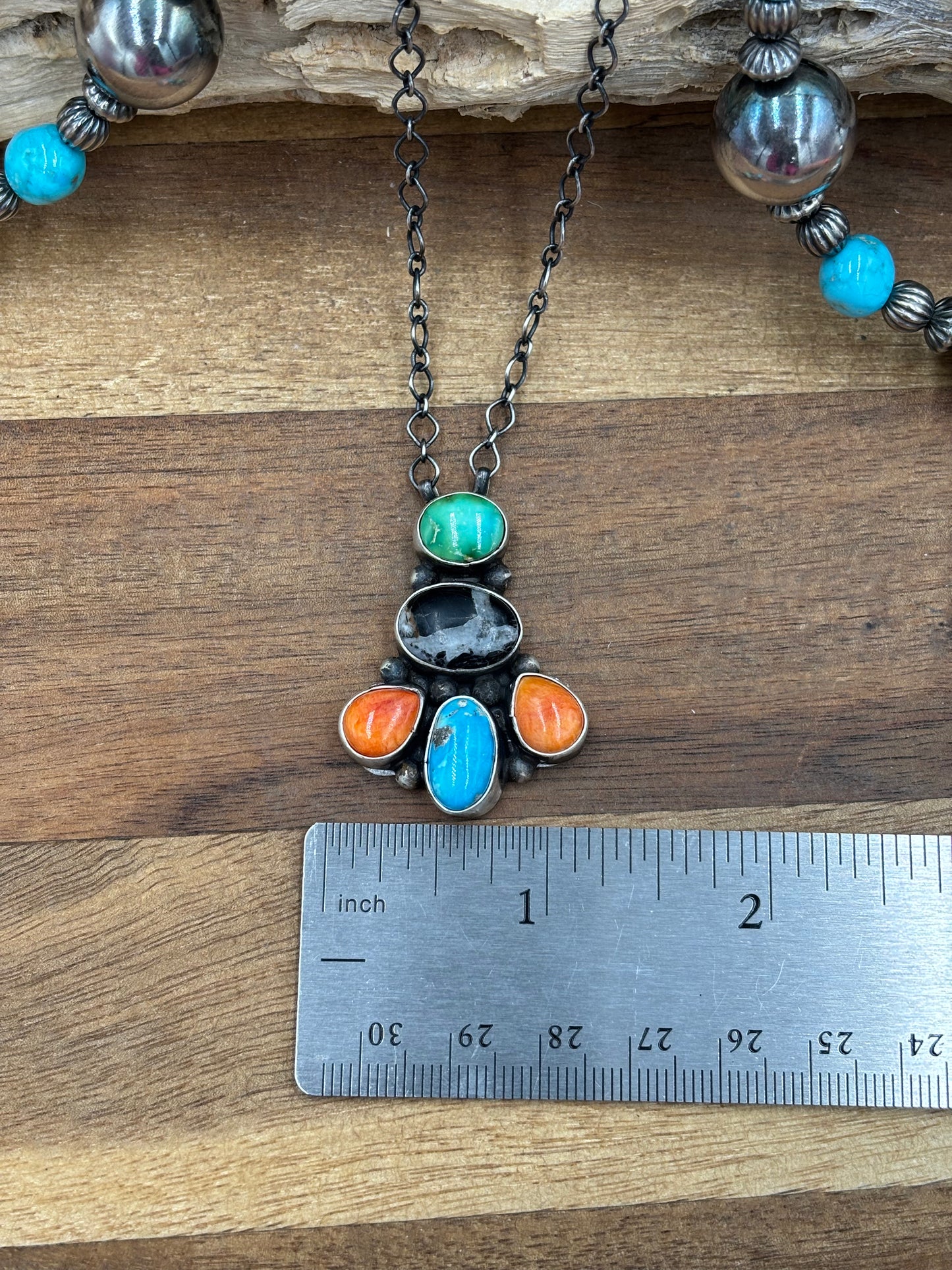 Mixed Stone Necklace by Running Bear, Native