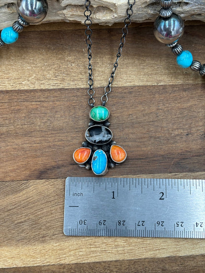 Mixed Stone Necklace by Running Bear, Native