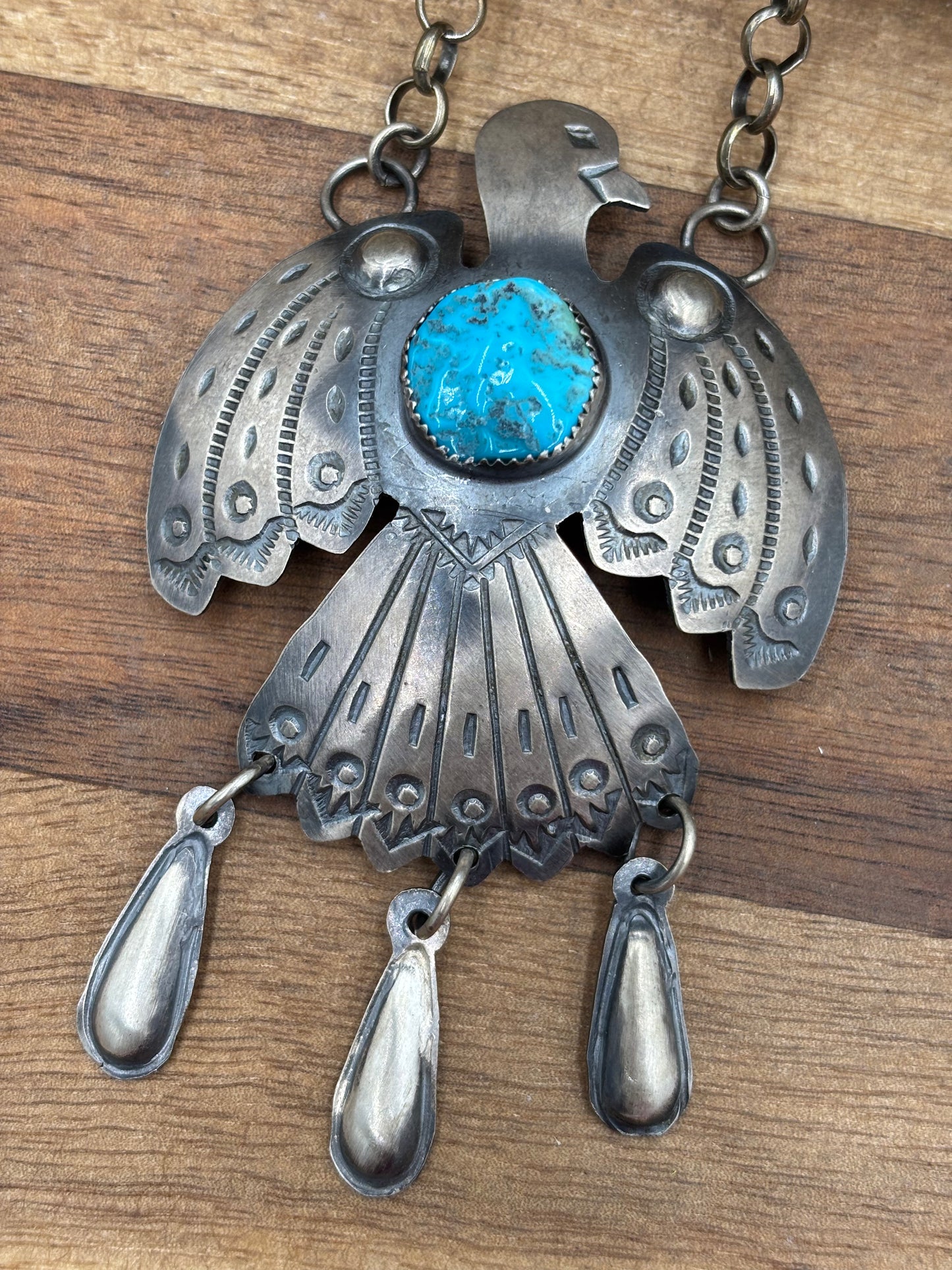 Thunderbird Necklace by Timothy Yazzie, Navajo