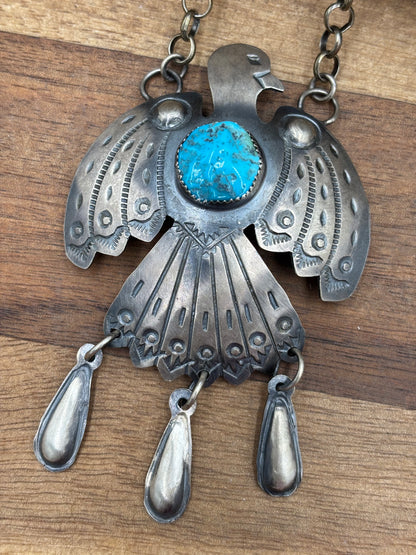 Thunderbird Necklace by Timothy Yazzie, Navajo