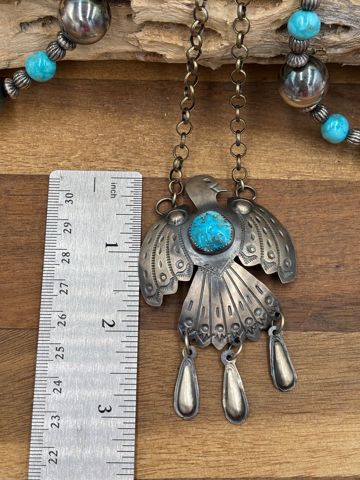 Thunderbird Necklace by Timothy Yazzie, Navajo
