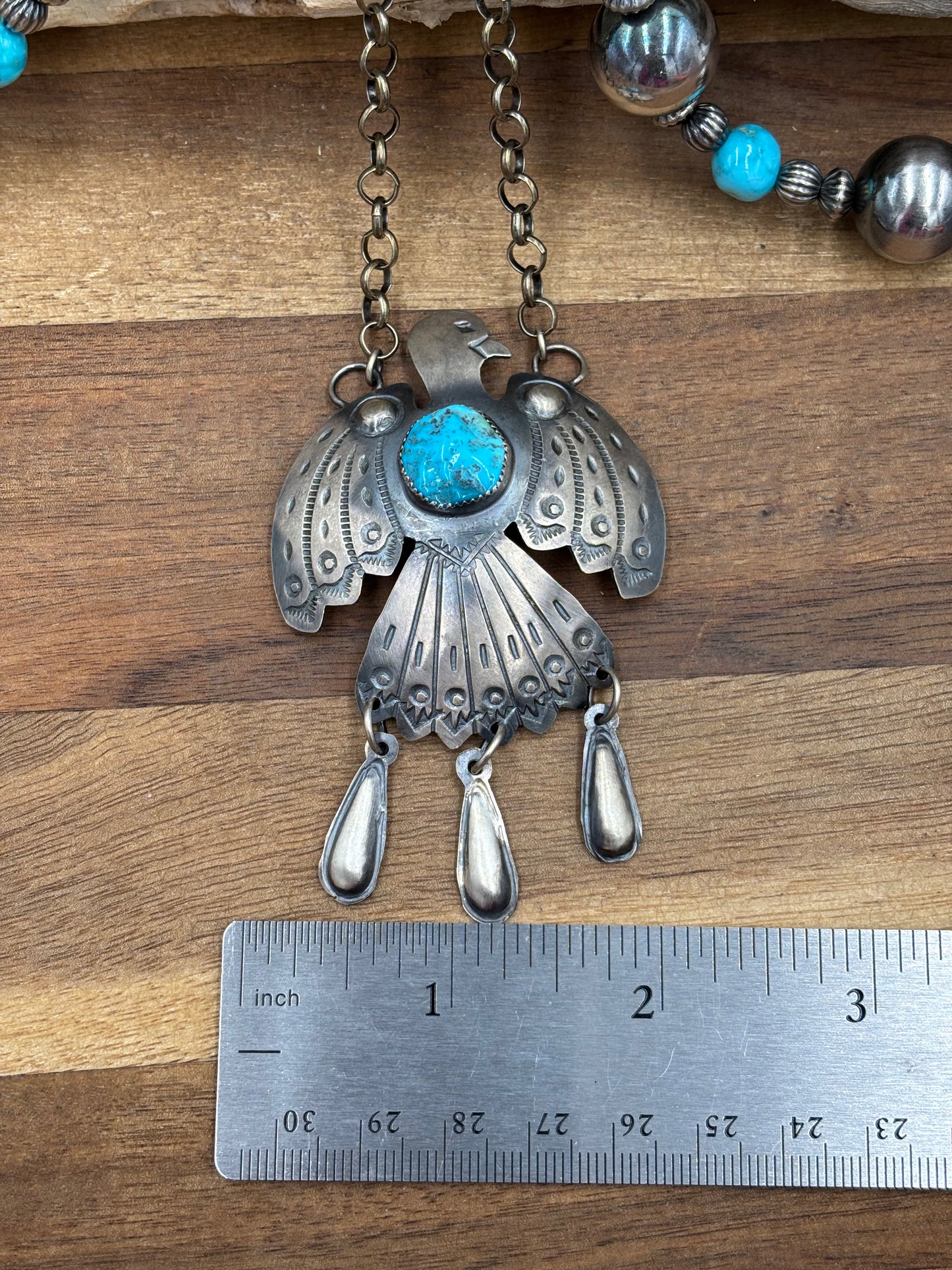 Thunderbird Necklace by Timothy Yazzie, Navajo