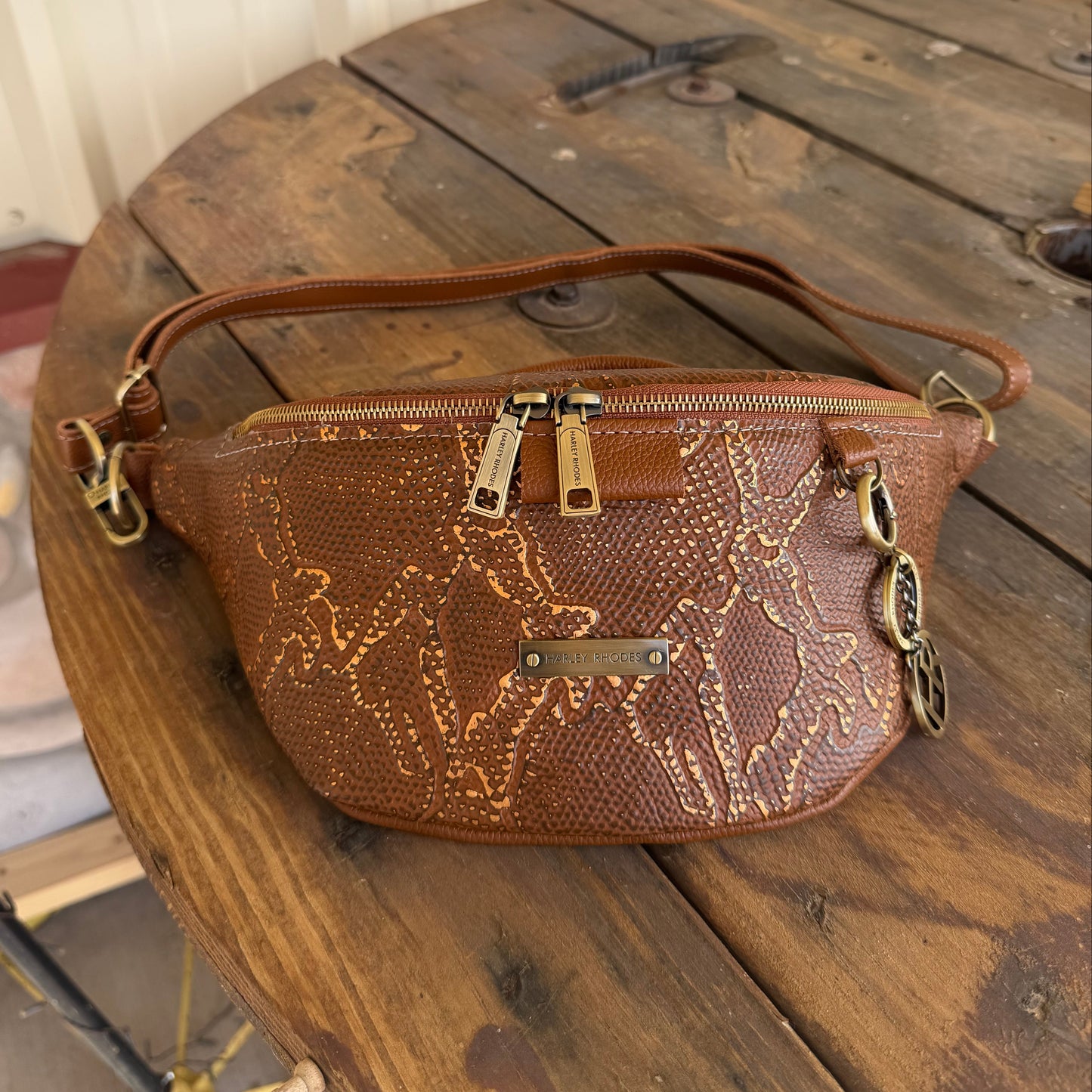 Rust Metallic Python by Harley Rhodes Bum Bag Crossbody