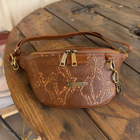 Rust Metallic Python by Harley Rhodes Bum Bag Crossbody