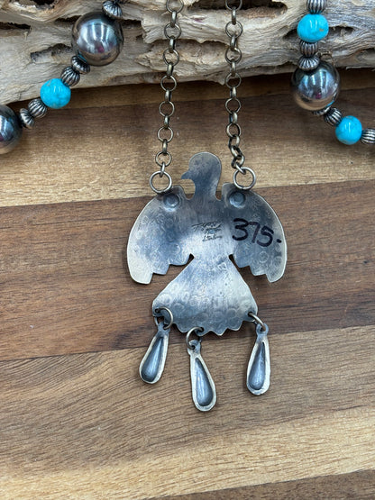 Thunderbird Necklace by Timothy Yazzie, Navajo