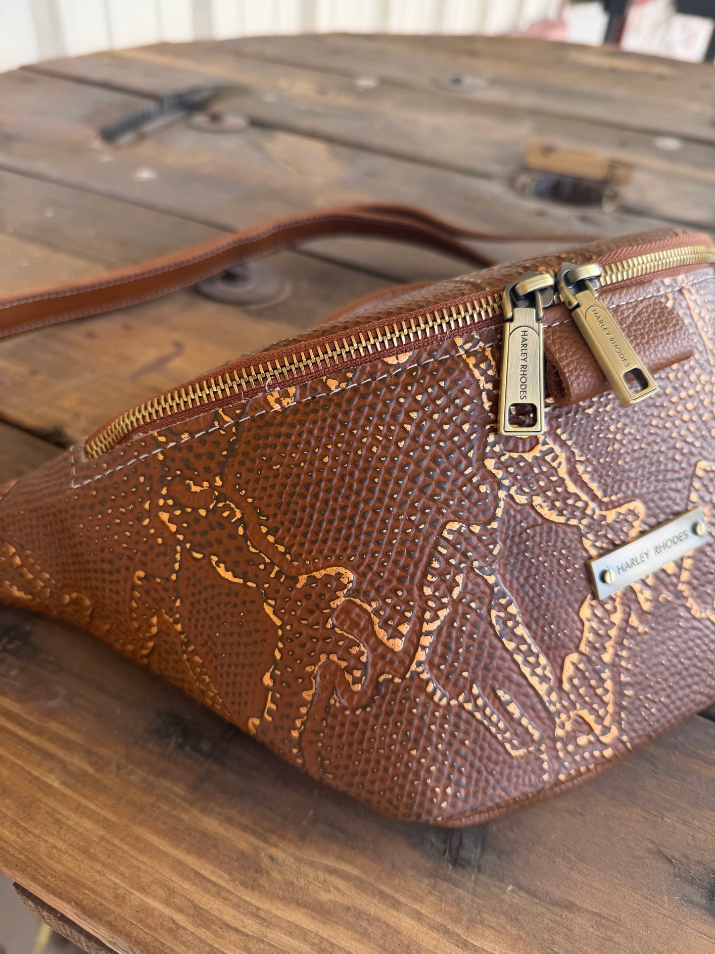 Rust Metallic Python by Harley Rhodes Bum Bag Crossbody