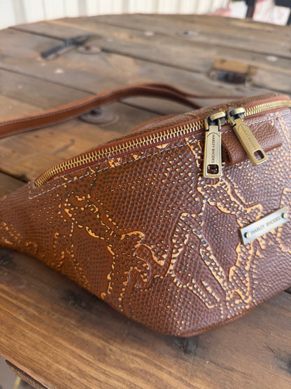 Rust Metallic Python by Harley Rhodes Bum Bag Crossbody