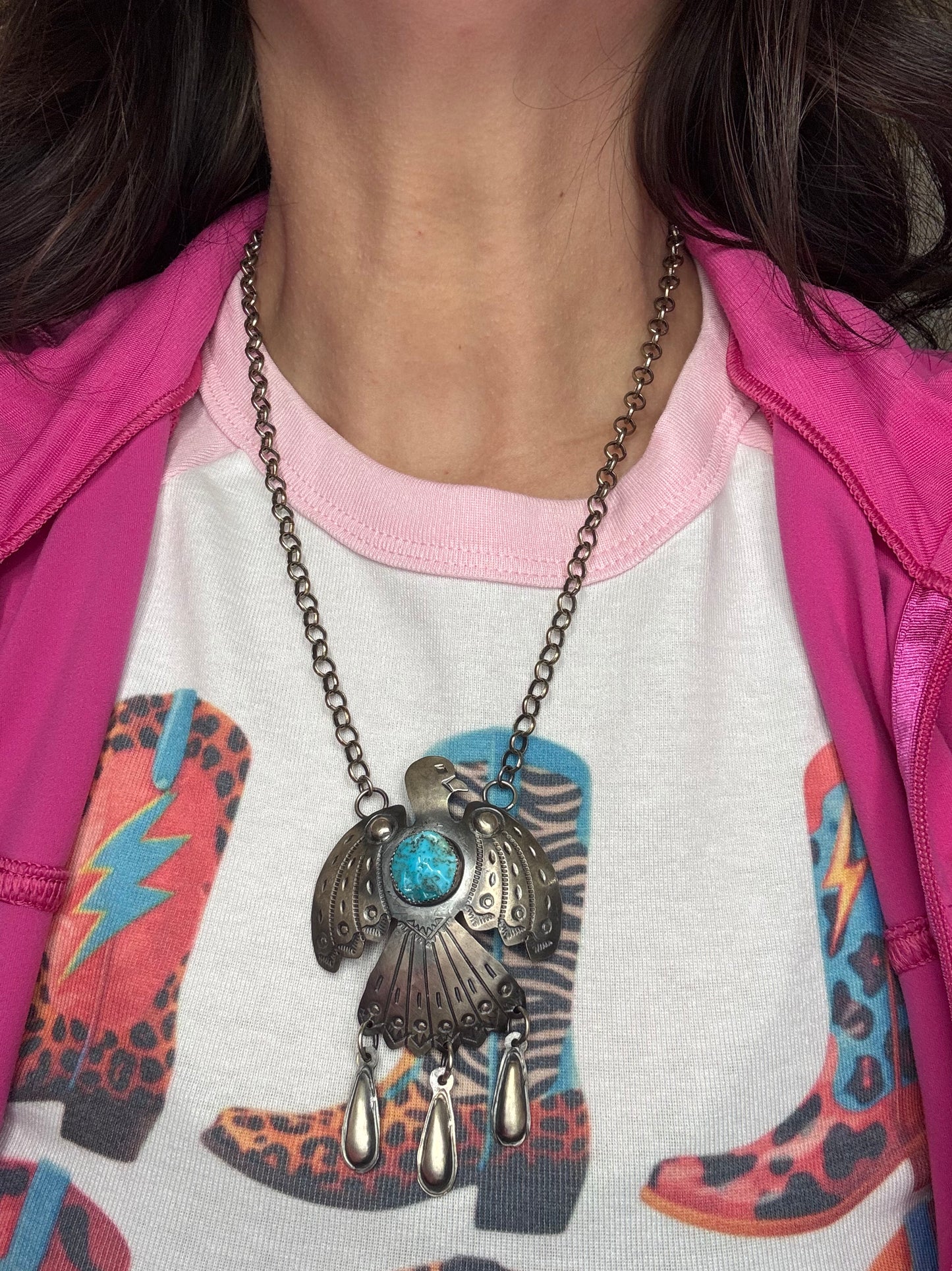 Thunderbird Necklace by Timothy Yazzie, Navajo