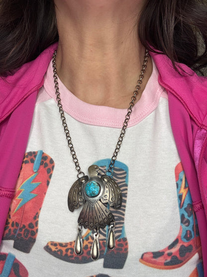 Thunderbird Necklace by Timothy Yazzie, Navajo
