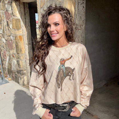 Rank Rider Crop Sweatshirt