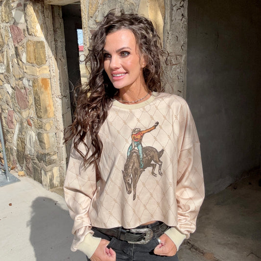 Rank Rider Crop Sweatshirt